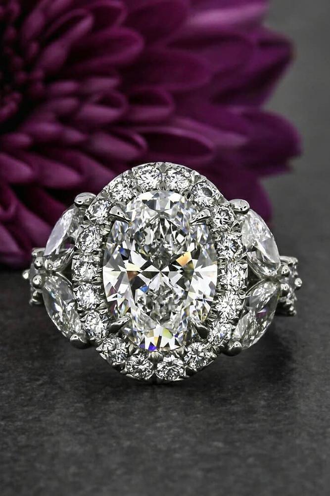unique engagement rings white gold engagement rings floral engagement rings
