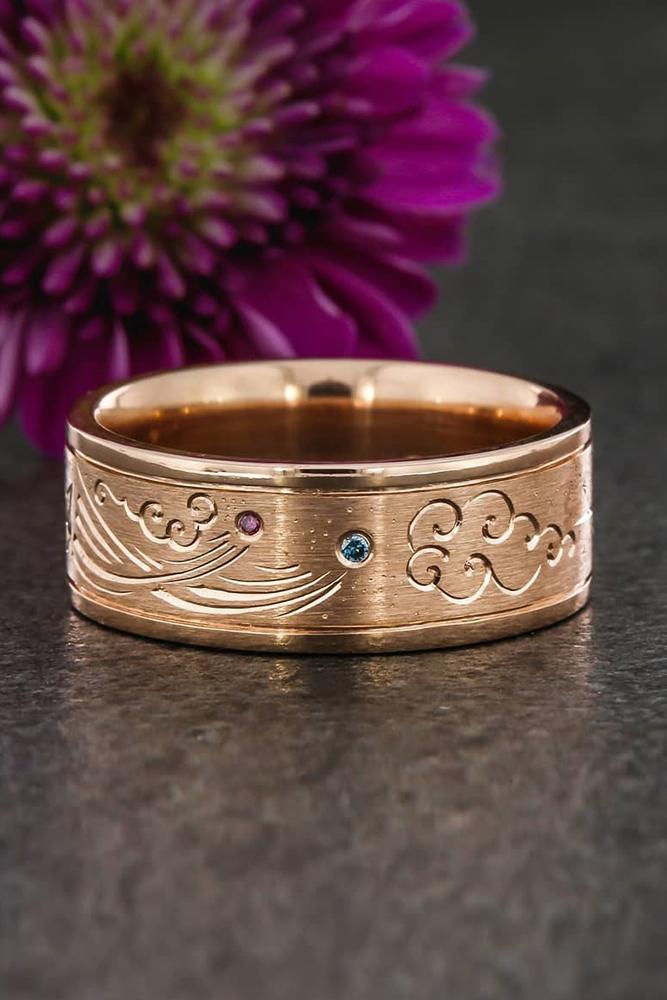 unique wedding rings unique wedding bands rose gold wedding bands