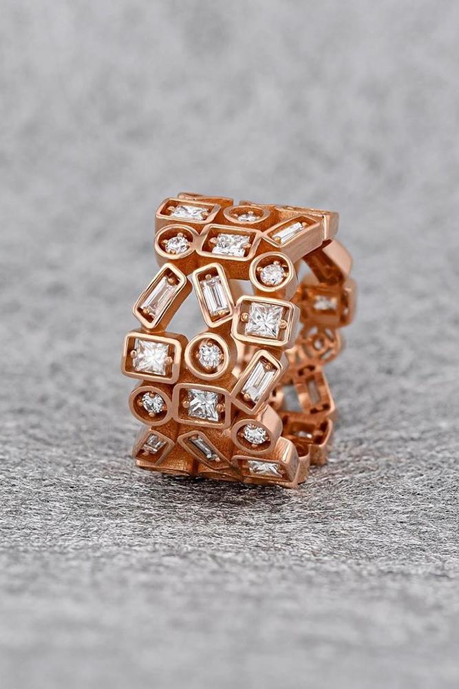 unique wedding rings unique wedding bands rose gold wedding bands