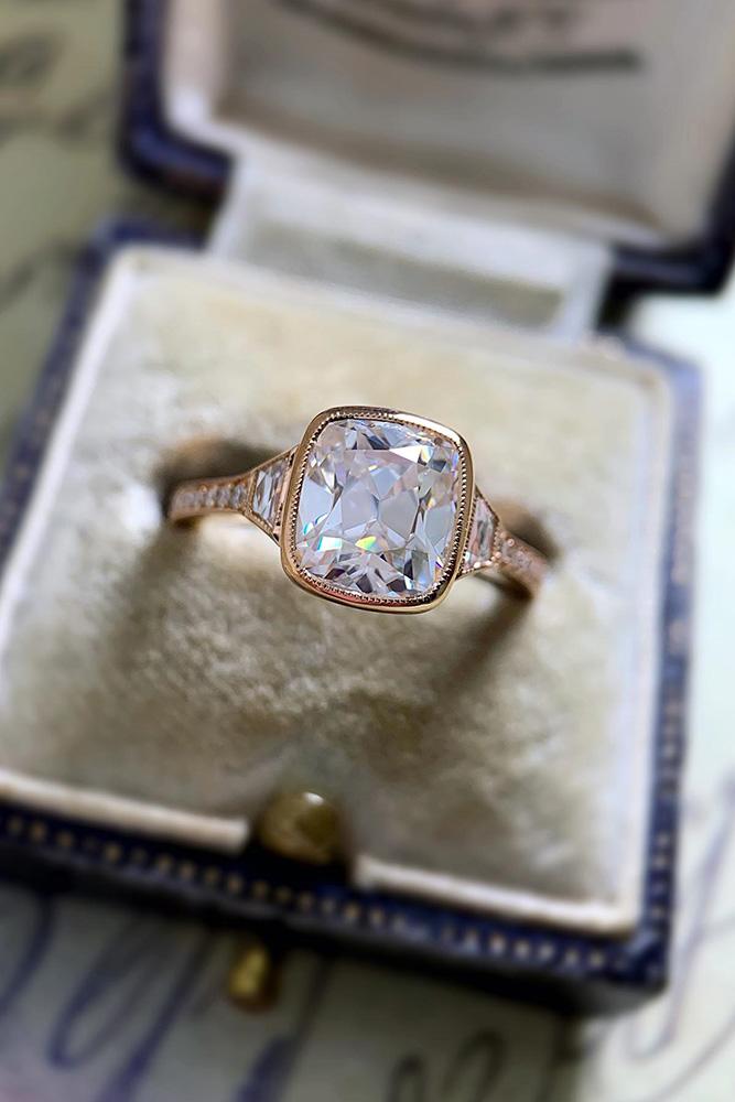 vintage engagement rings rose gold engagement rings solitaire engagement rings