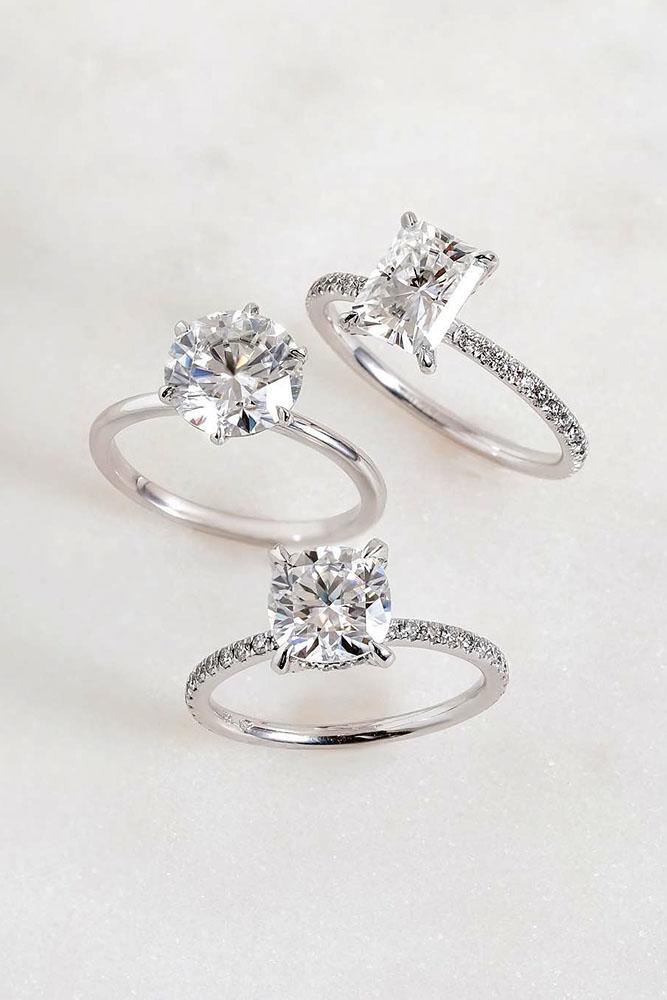 27 White Gold Engagement Rings To Conquer Your Love | Oh So Perfect ...