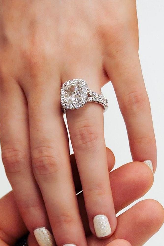 diamond engagement rings white gold engagement rings halo rings cushion cut engagement rings