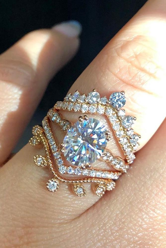 oval cut engagement rings rose gold engagement rings vintage rings moissanite rings
