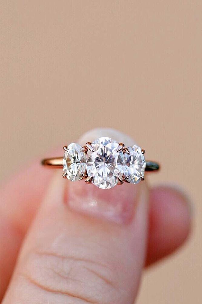 oval engagement rings three stone engagement rings diamond engagement rings rose gold engagement rings