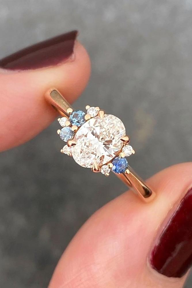 unique engagement rings floral engagement rings gemstone engagement rings
