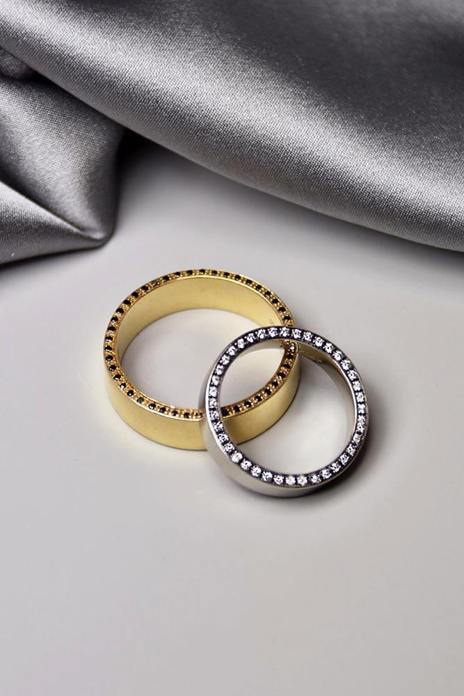 black diamond engagement rings rose gold wedding bands unique wedding bands