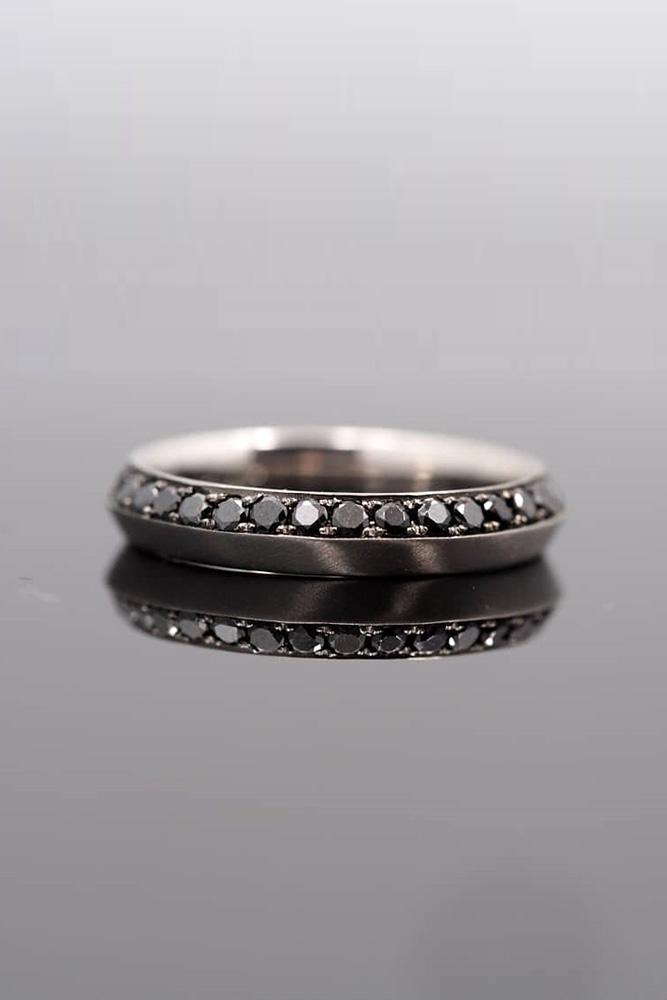 black diamond engagement rings rose gold wedding bands unique wedding bands