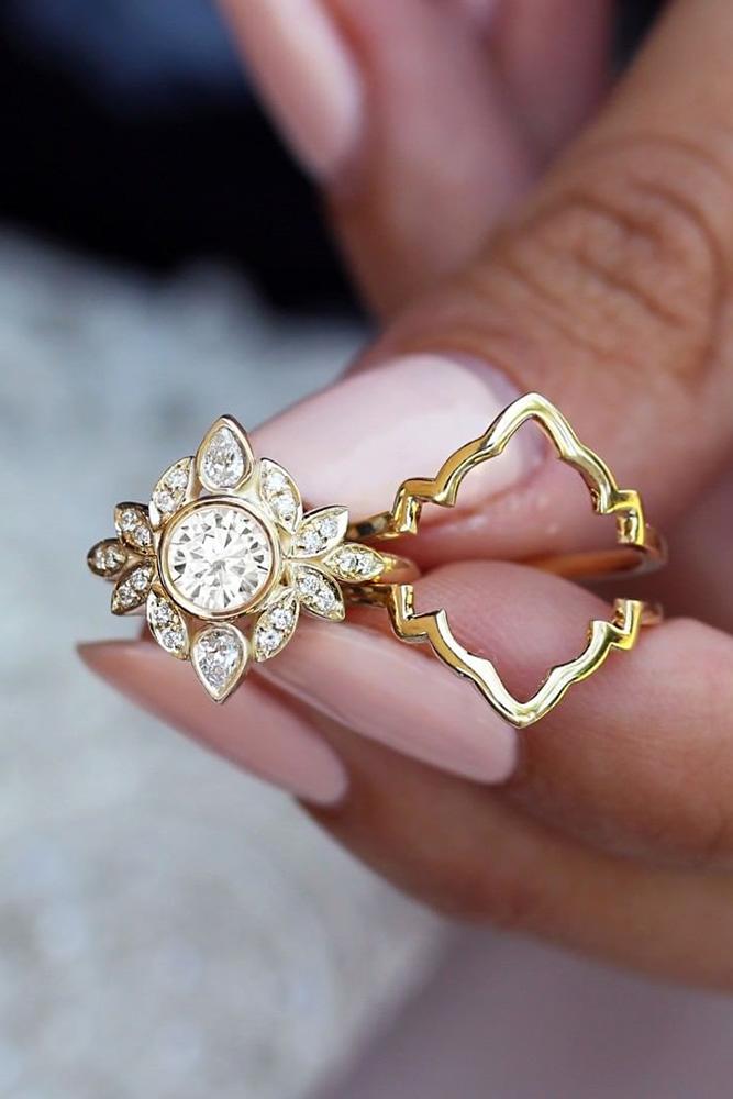 diamond wedding rings yellow gold wedding rings bridal sets