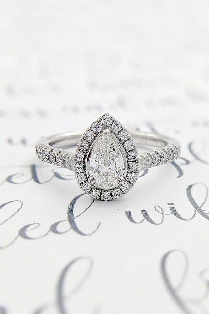 pear shaped engagement rings white gold engagement rings diamond halo engagement rings