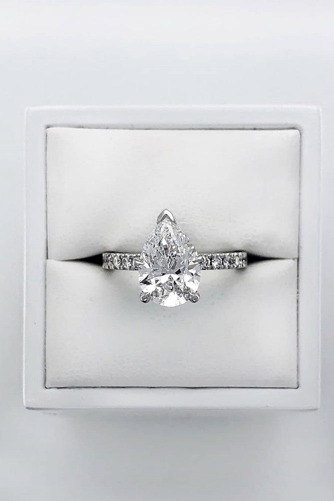 solitaire engagement rings white gold engagement rings pear shaped engagement rings diamond rings