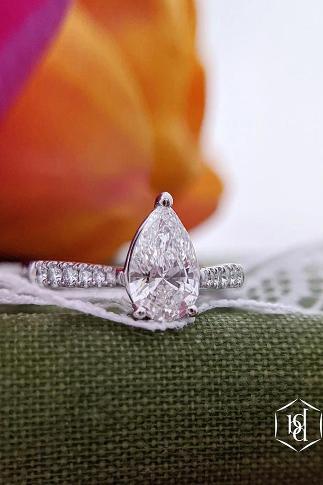 solitaire engagement rings white gold engagement rings pear shaped engagement rings diamond rings