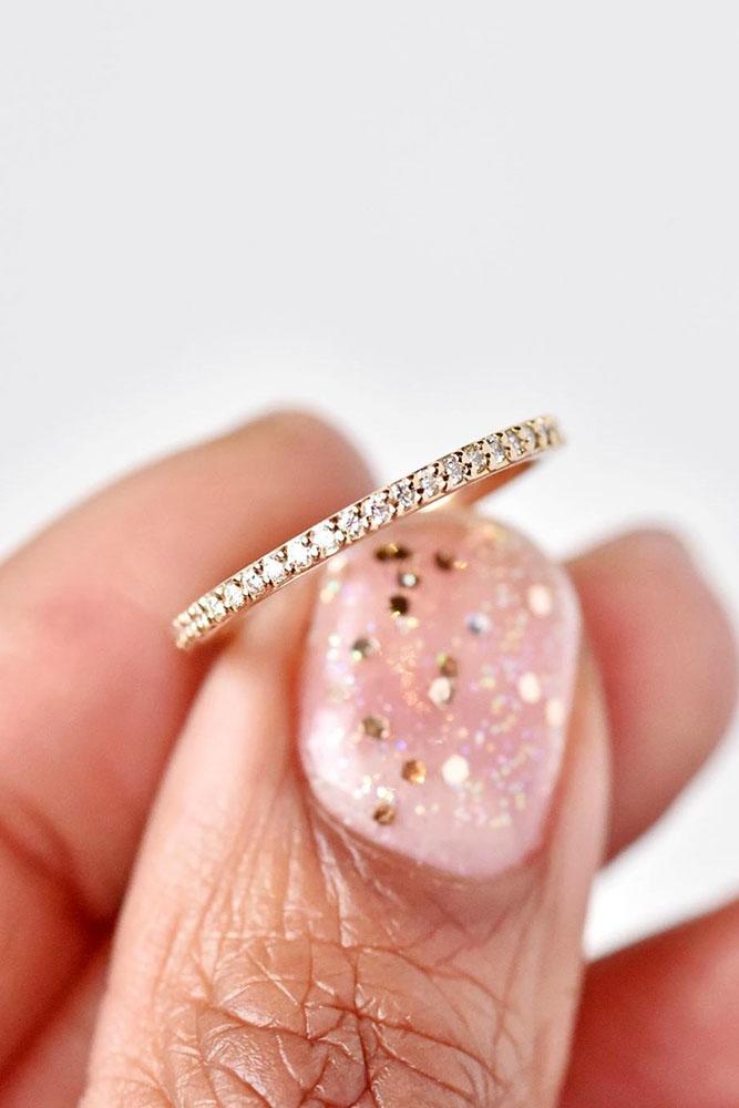 bridal sets diamond wedding rings rose gold wedding bands pave band