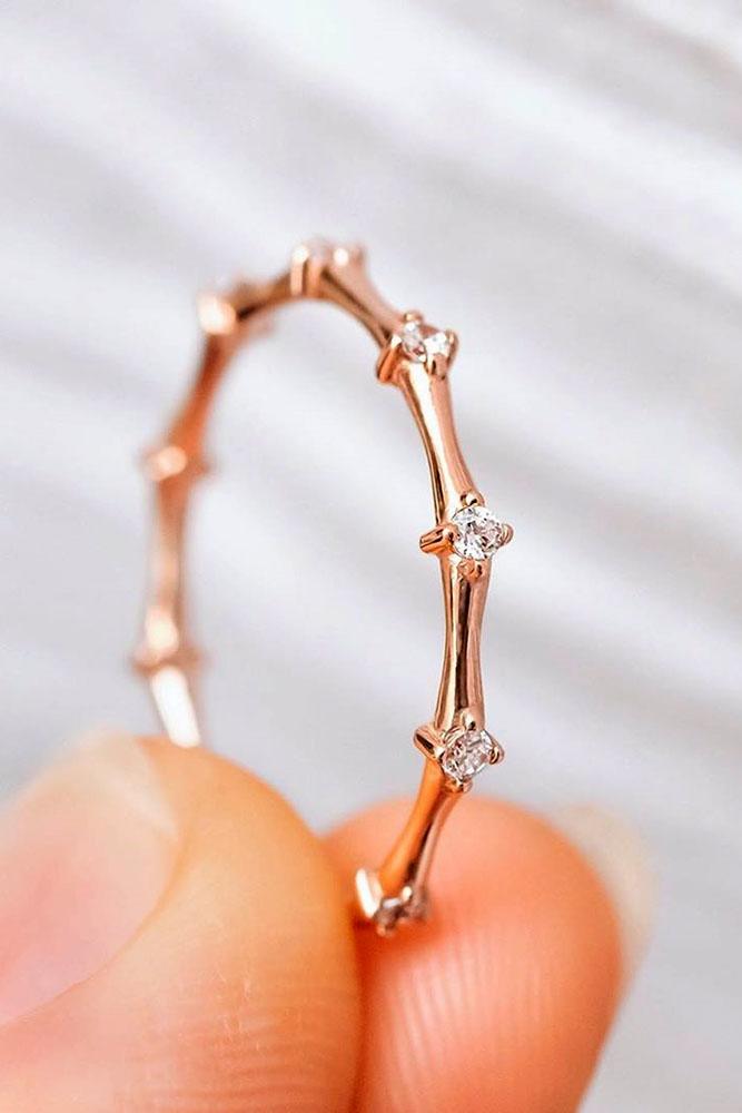 bridal sets unique wedding rings rose gold wedding bands diamond rings