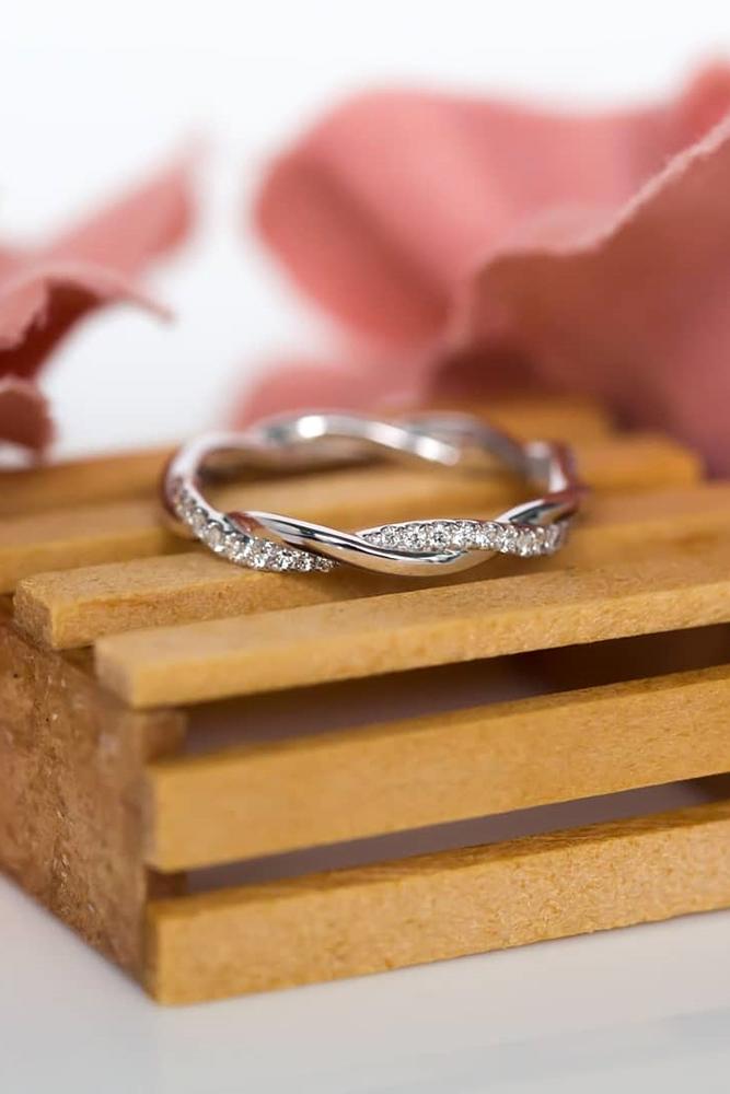 diamond wedding rings white gold wedding bands stackable bands unique bands twisted bands