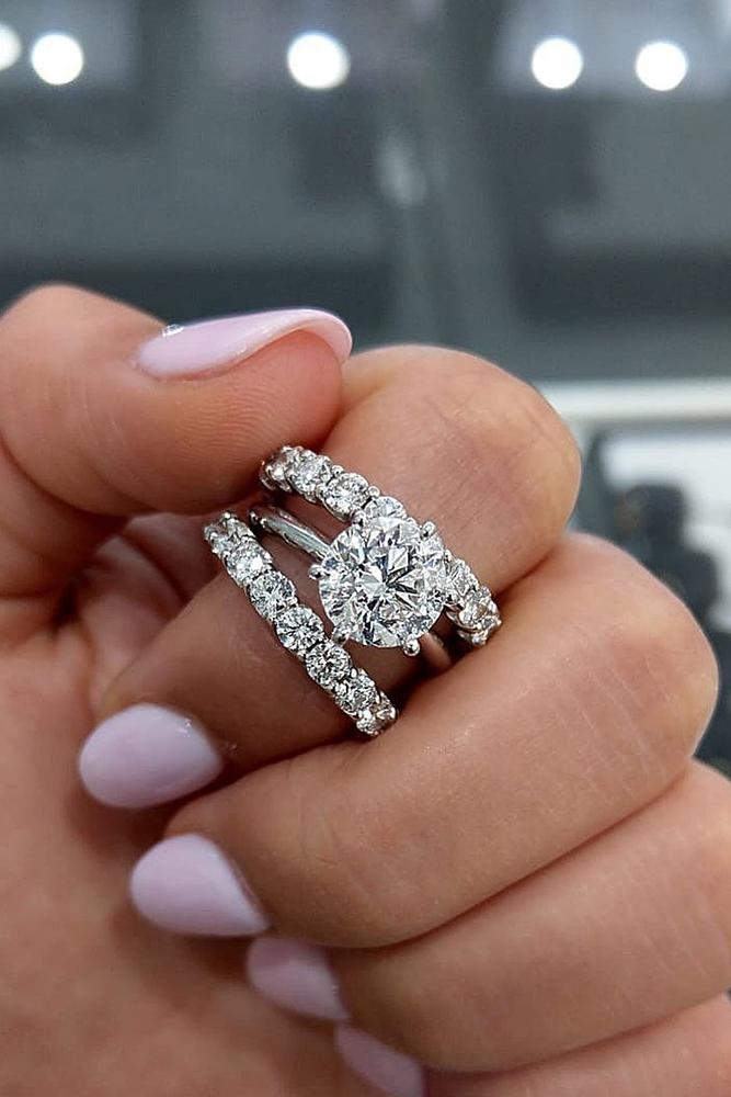 diamond wedding rings white gold wedding ring sets round diamond rings bridal sets