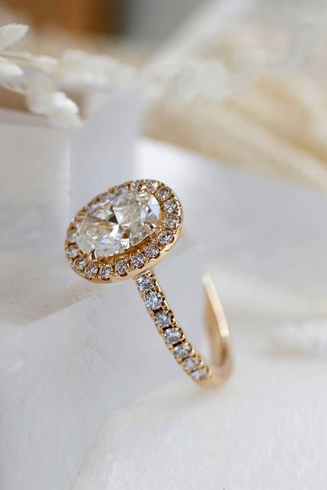 oval engagement rings rose gold engagement rings halo engagement rings