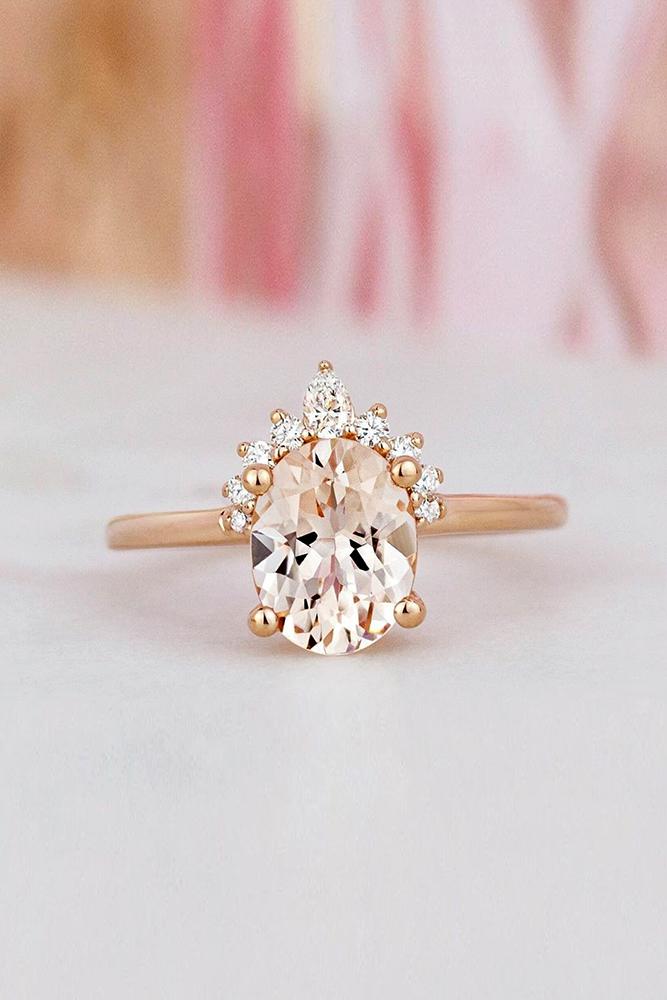 oval engagement rings rose gold engagement rings unique rings