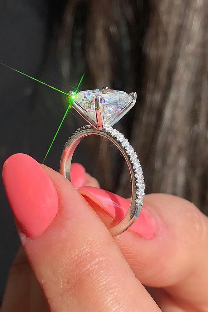solitaire engagement rings cathedral diamond rings simple rings white gold rings