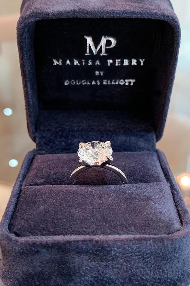 solitaire engagement rings round cut diamond rings simple rings white gold rings