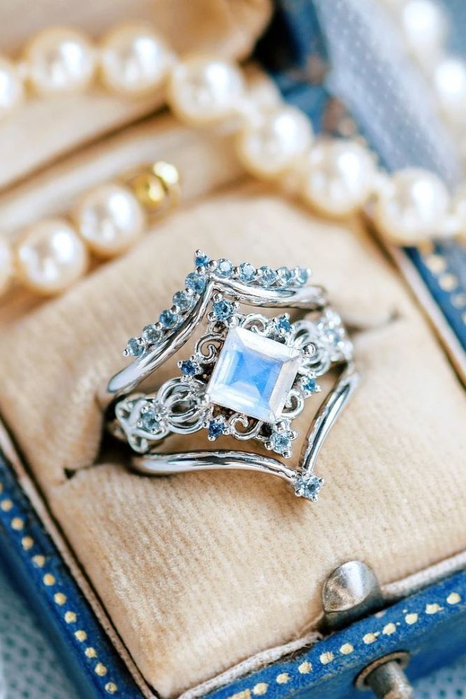 vintage wedding rings with gemstones1