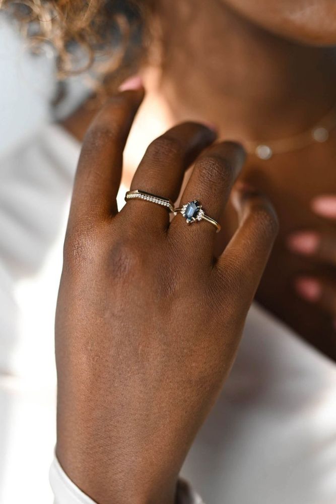 vintage wedding rings with gemstones