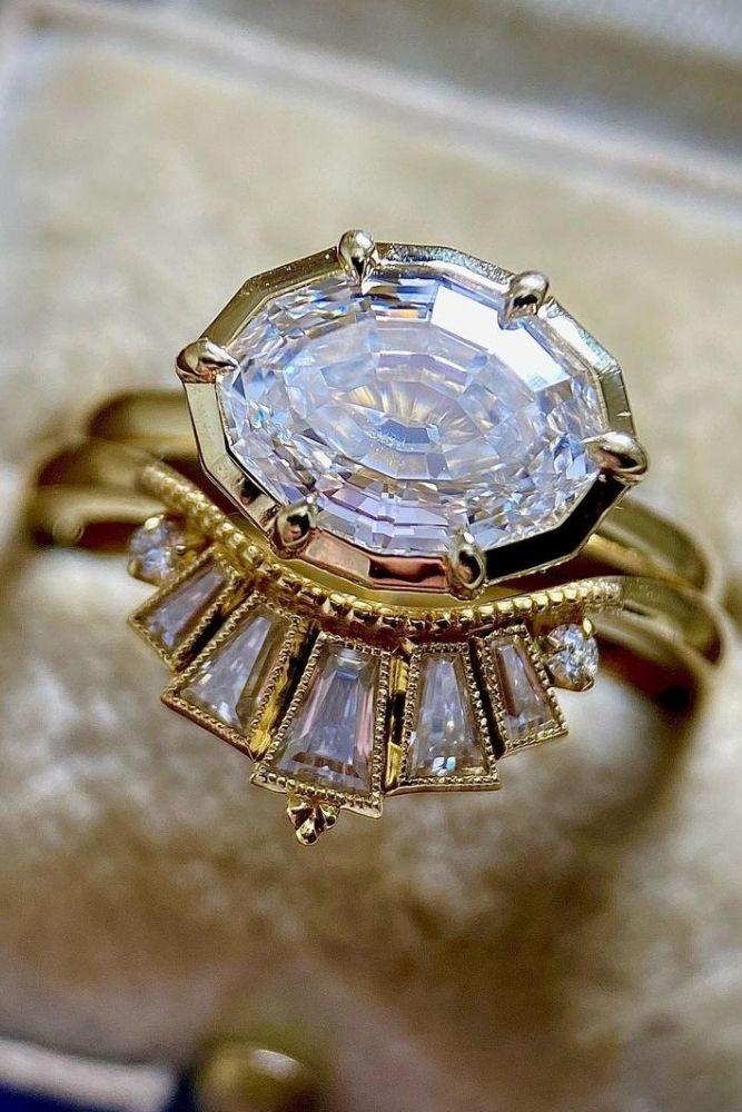 vintage wedding rings with unique elements