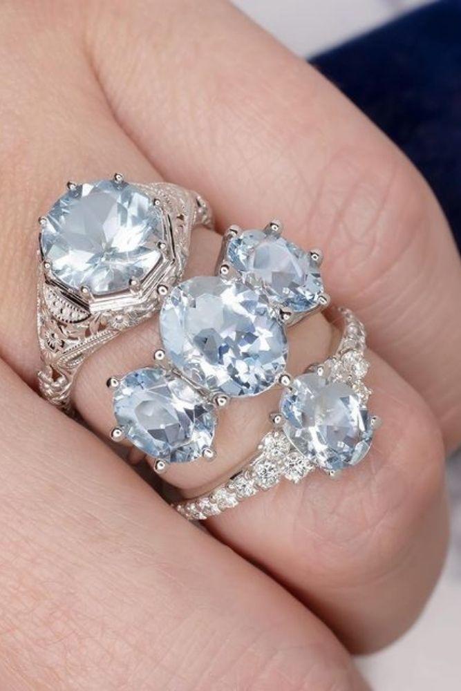 vintage wedding rings with unique elements2
