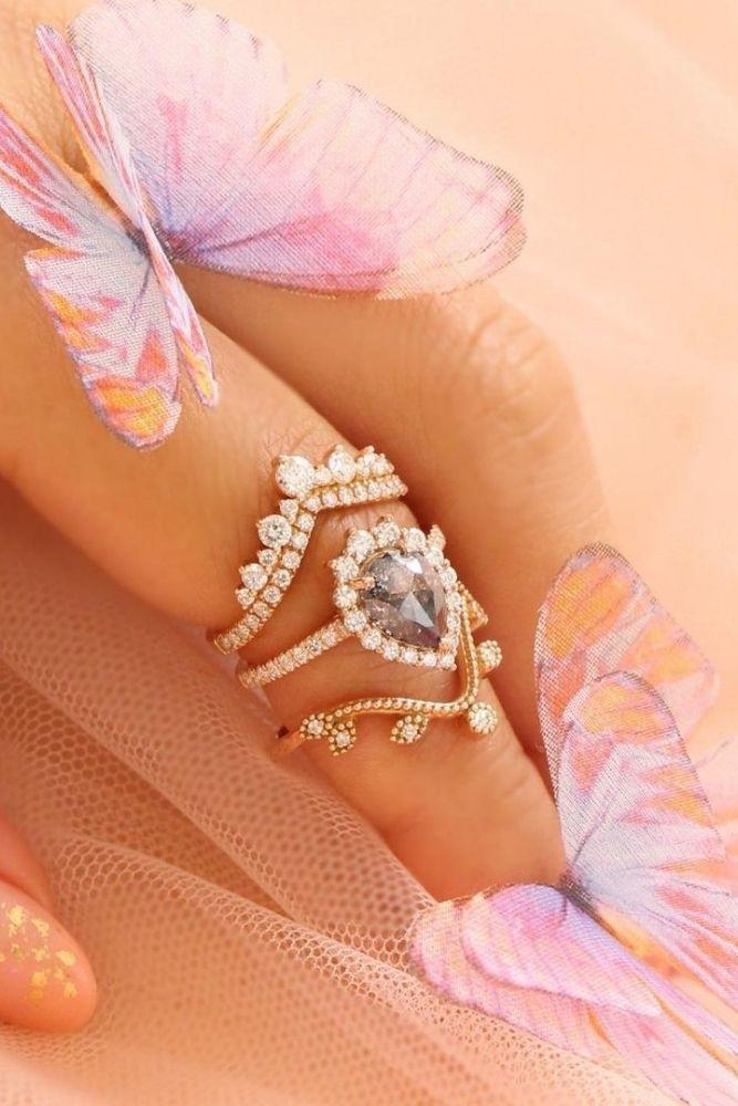 vintage wedding rings with unique elements
