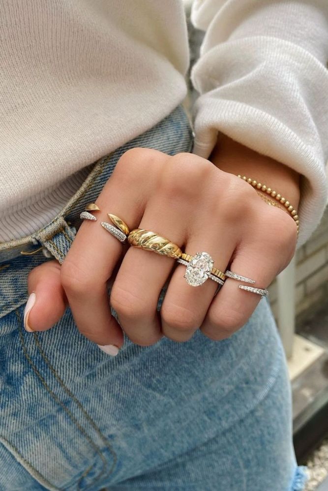 vintage wedding rings with unique elements