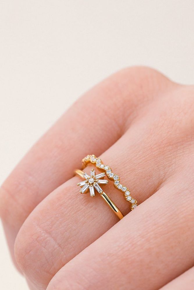 vintage wedding rings with unique elements2