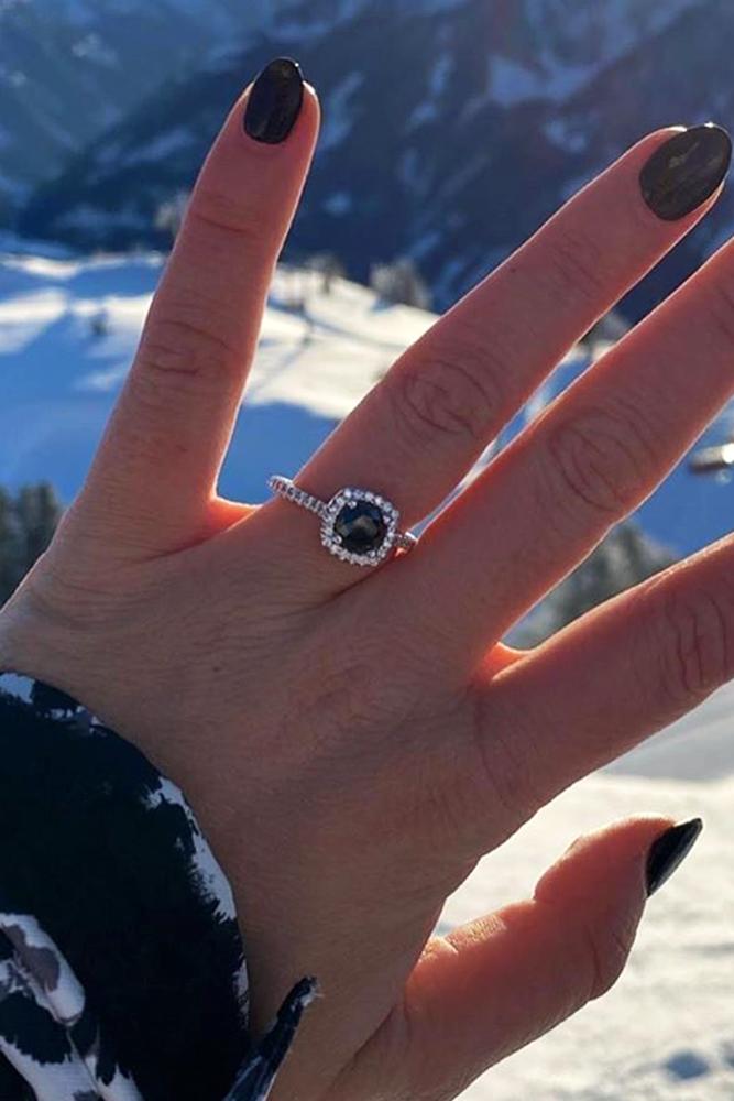 black diamond engagement rings white gold engagement rings halo rings