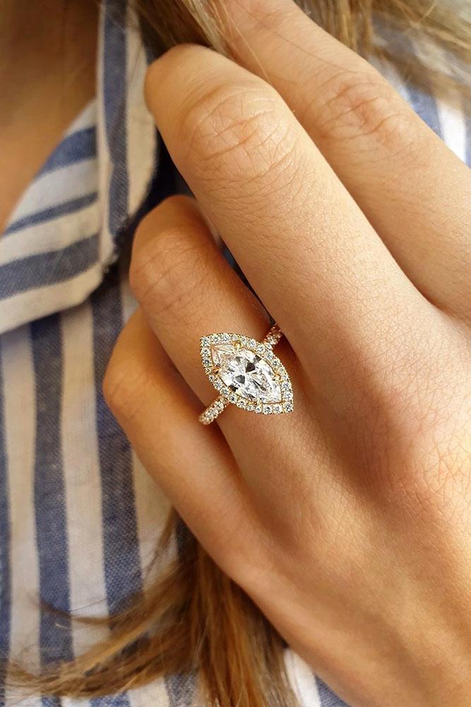 diamond engagement rings rose gold engagement rings marquise cut rings halo ring