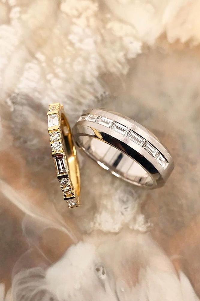 matching wedding bands rose gold wedding rings bridal sets rose gold rings