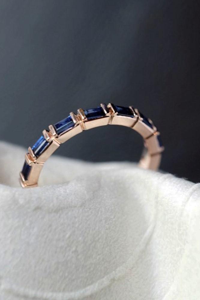 sapphire engagement rings rose gold engagement rings wedding band