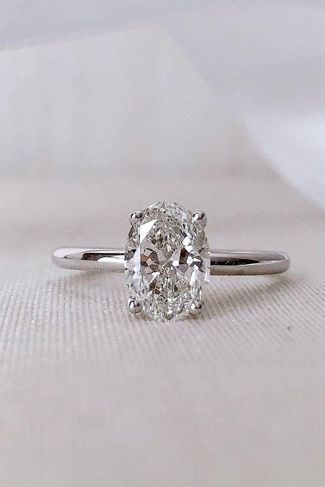 solitaire engagement rings oval cut rings diamond rings white gold rings