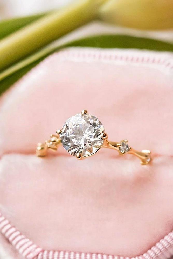 unique engagement rings rose gold engagement rings floral pave band