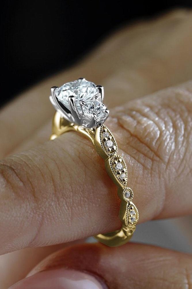 unique engagement rings rose gold engagement rings round cut engagement rings