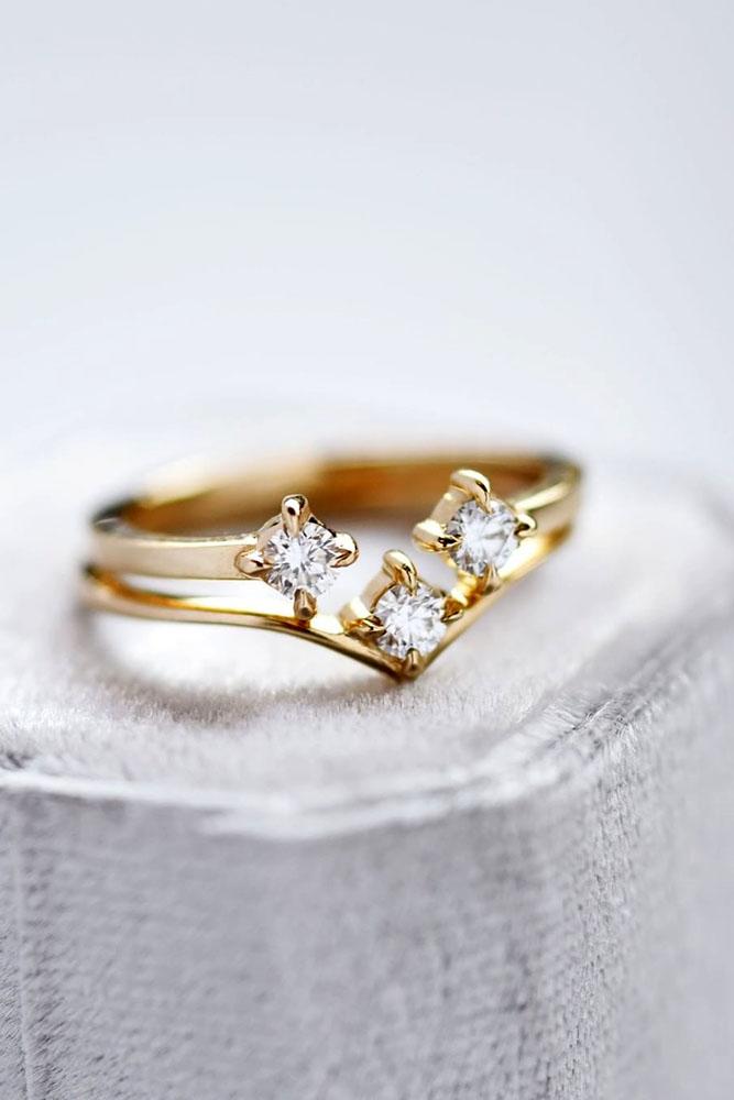 unique engagement rings rose gold engagement rings three stone engagement rings