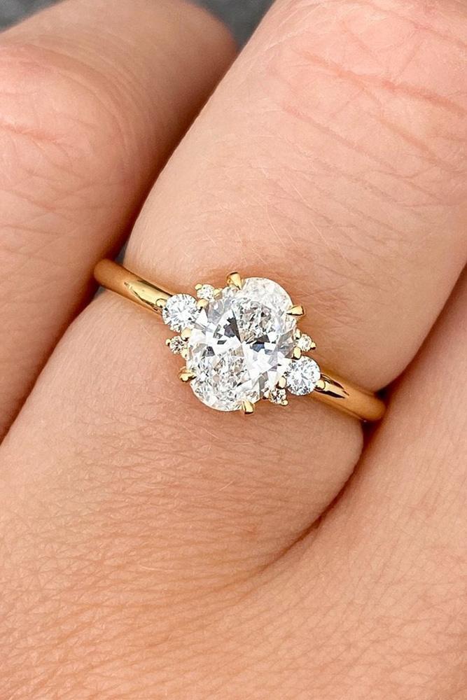 oval engagement rings rose gold engagement rings unique rings