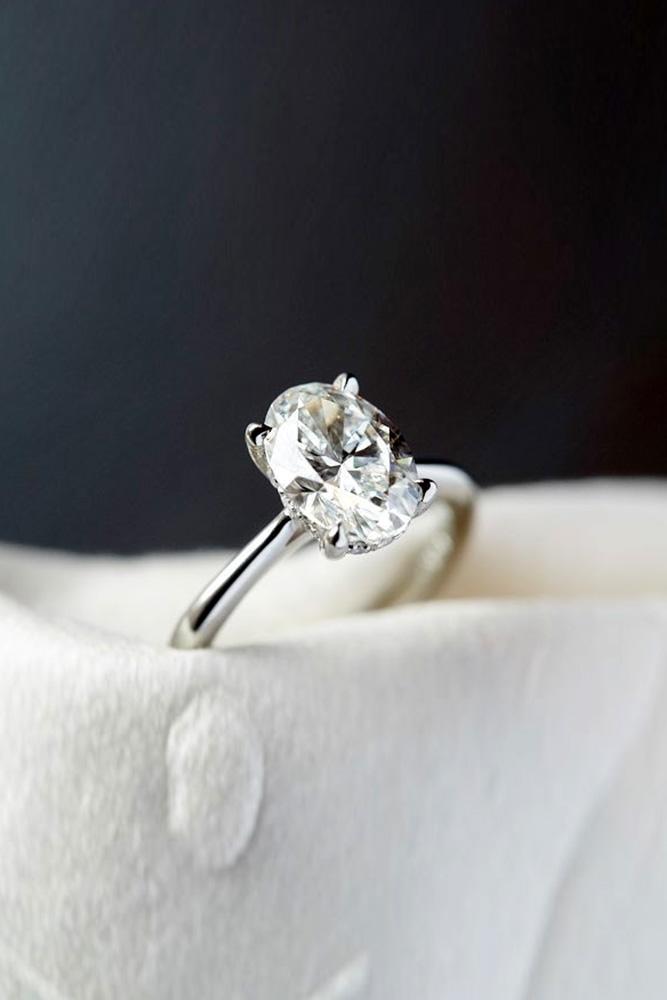 oval engagement rings white gold engagement rings solitare rings