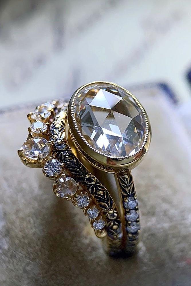 vintage engagement rings oval cut ring rose gold engagement ring unique ring