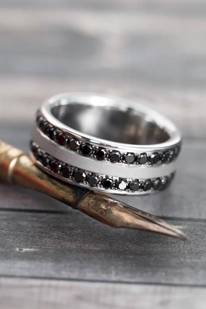 black diamond engagement rings gold wedding bands unique wedding bands