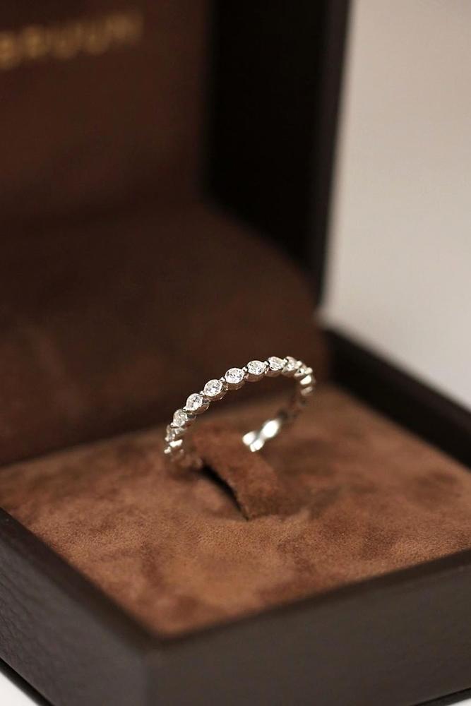 bridal sets unique wedding rings white gold wedding bands eternity diamond ring box