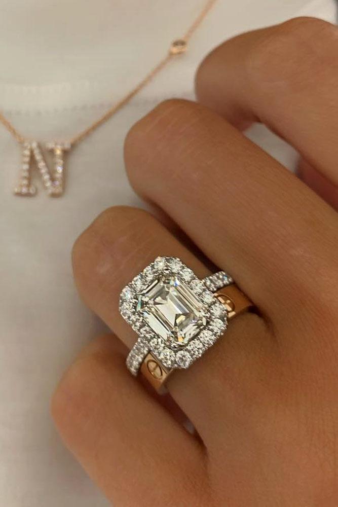 diamond wedding rings two tone wedding ring sets bridal sets