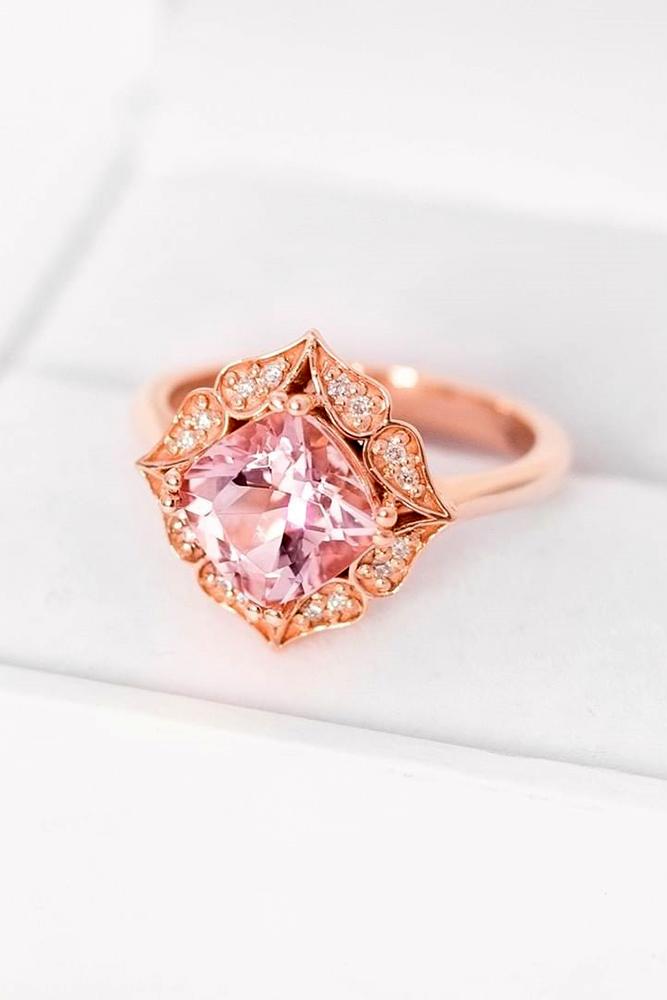 morganite engagement rings rose gold engagement rings vintage rings