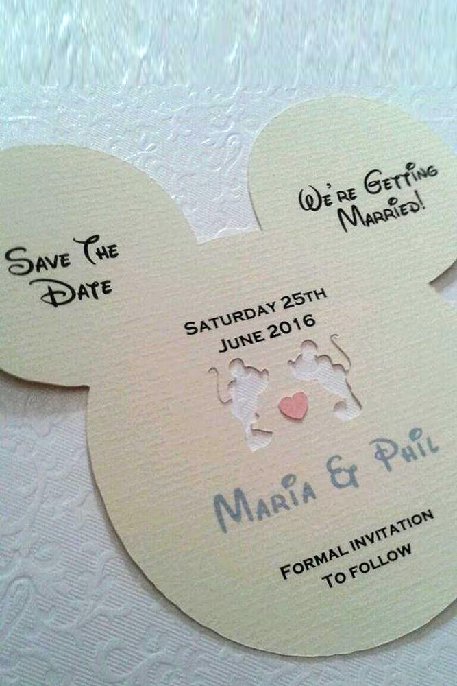 save the date ideas in disneyland style mickey mouse ears