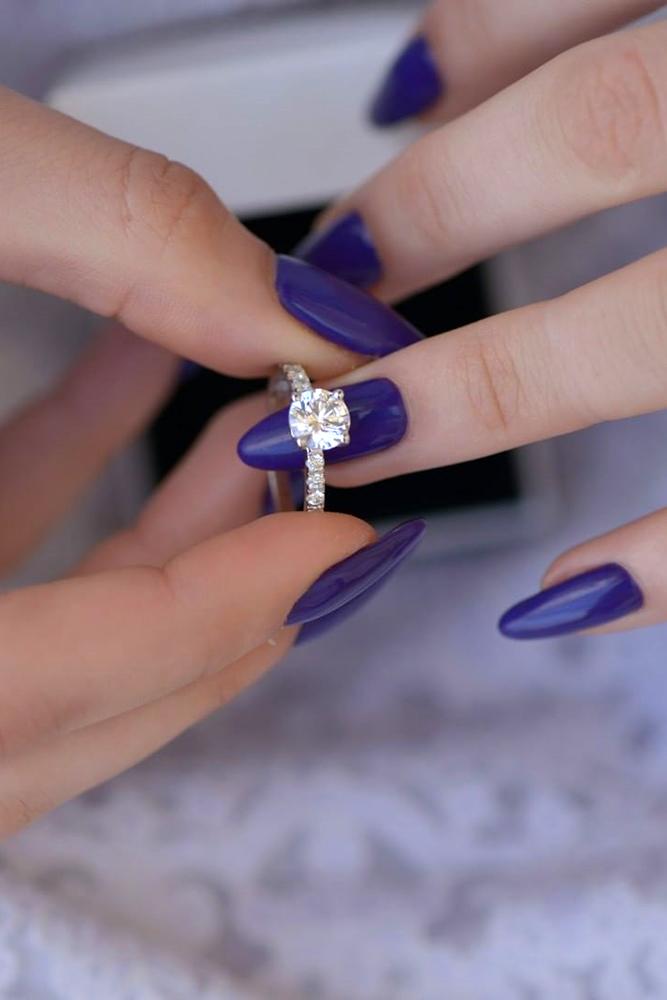 simple engagement ring solitaire engagement ring round cut ring best ring