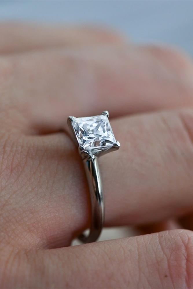simple engagement rings white gold engagement rings princess cut rings
