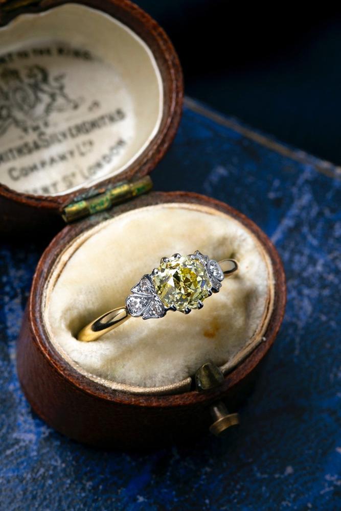 diamond engagement rings yellow gold engagement rings lemon diamond ring