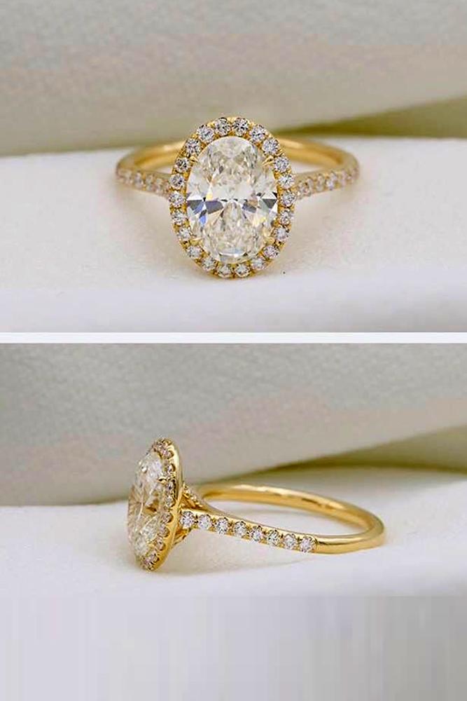 diamond engagement rings yellow gold engagement rings oval cut ring